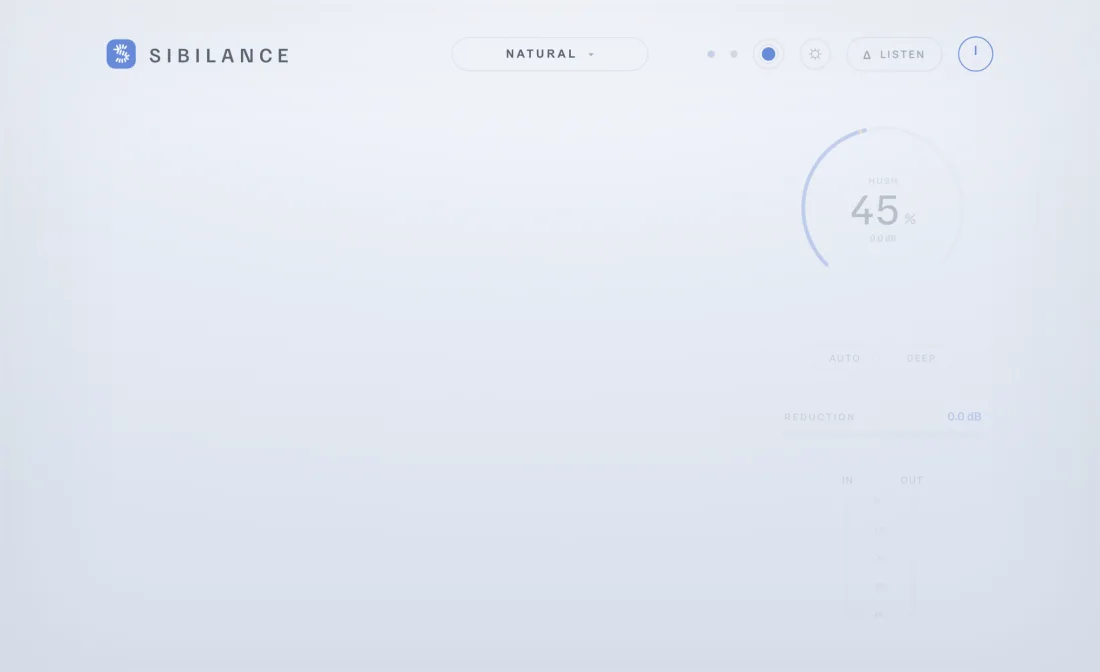 The Sibilance interface in the Cobalt skin, light theme.